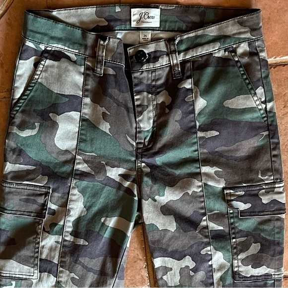 J. Crew camo cargo midnrise skinny army military skinny Pants 26 Gorpcore grunge - Picture 9 of 10